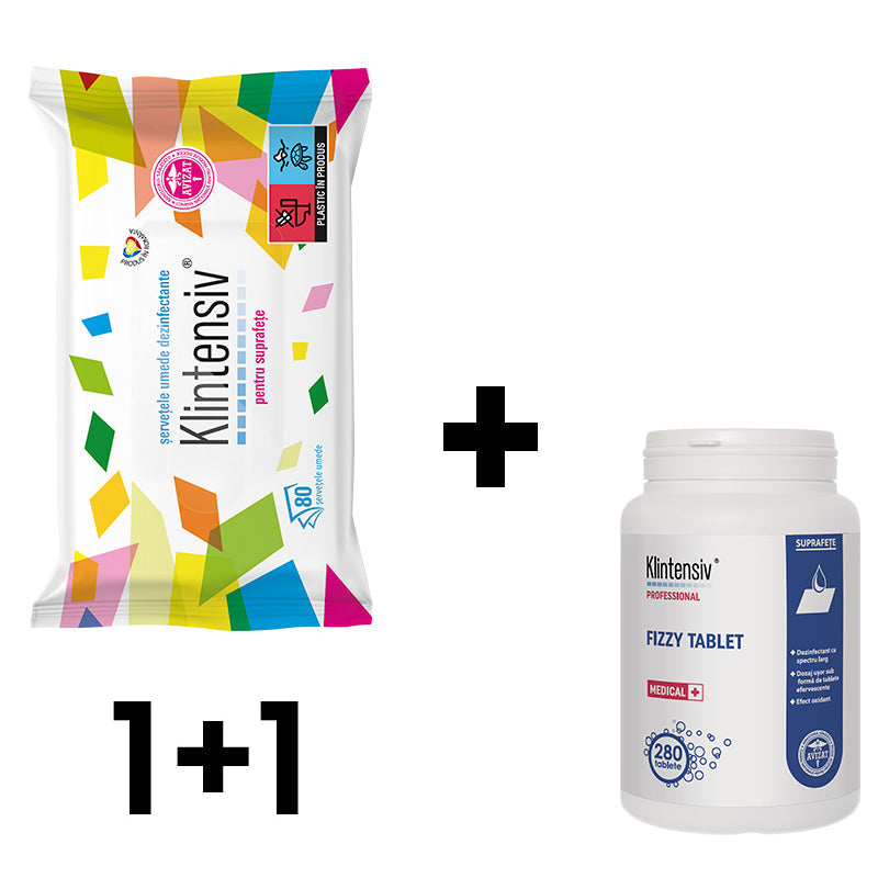 Disinfectant Wipes for Surfaces 80 pcs. + Fizzy Tablet 280 pcs.
