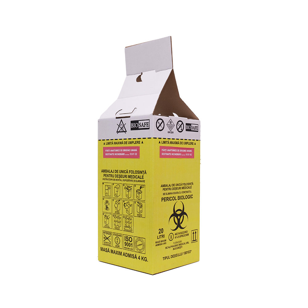 Yellow Bag Incineration Boxes for Anatomopathological Waste