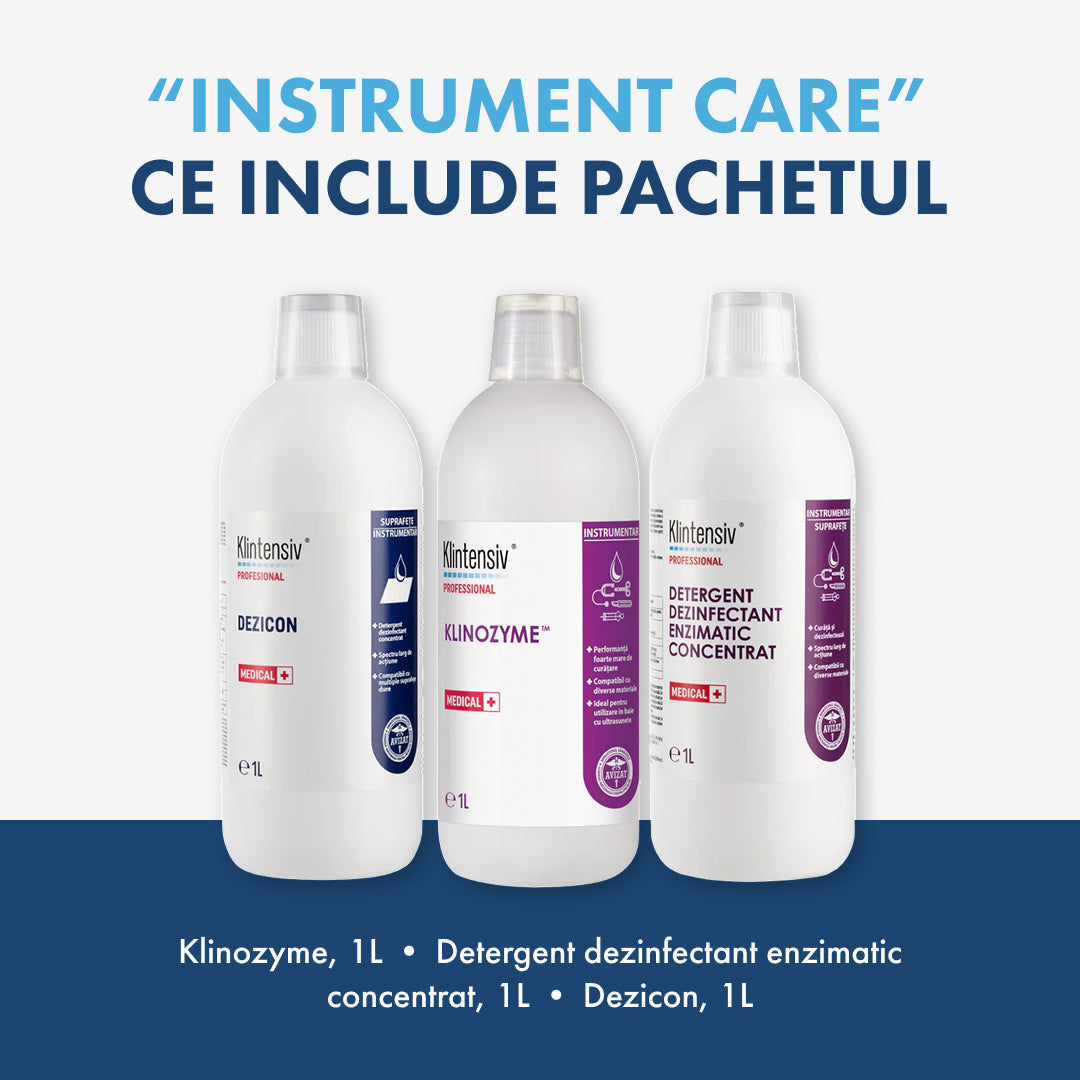 PACHETUL INSTRUMENT CARE - curățare și dezinfectare pentru cabinetele stomatologice