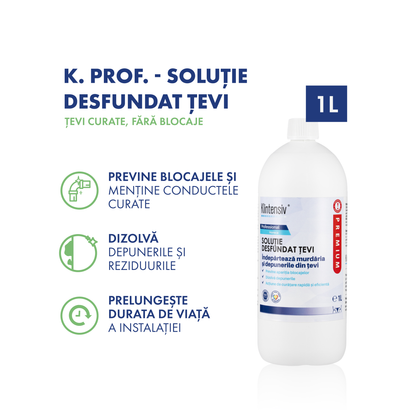 Klintensiv Soluție desfundat țevi – Soluție acidă profesională pentru întreținerea sistemelor de scurgere
