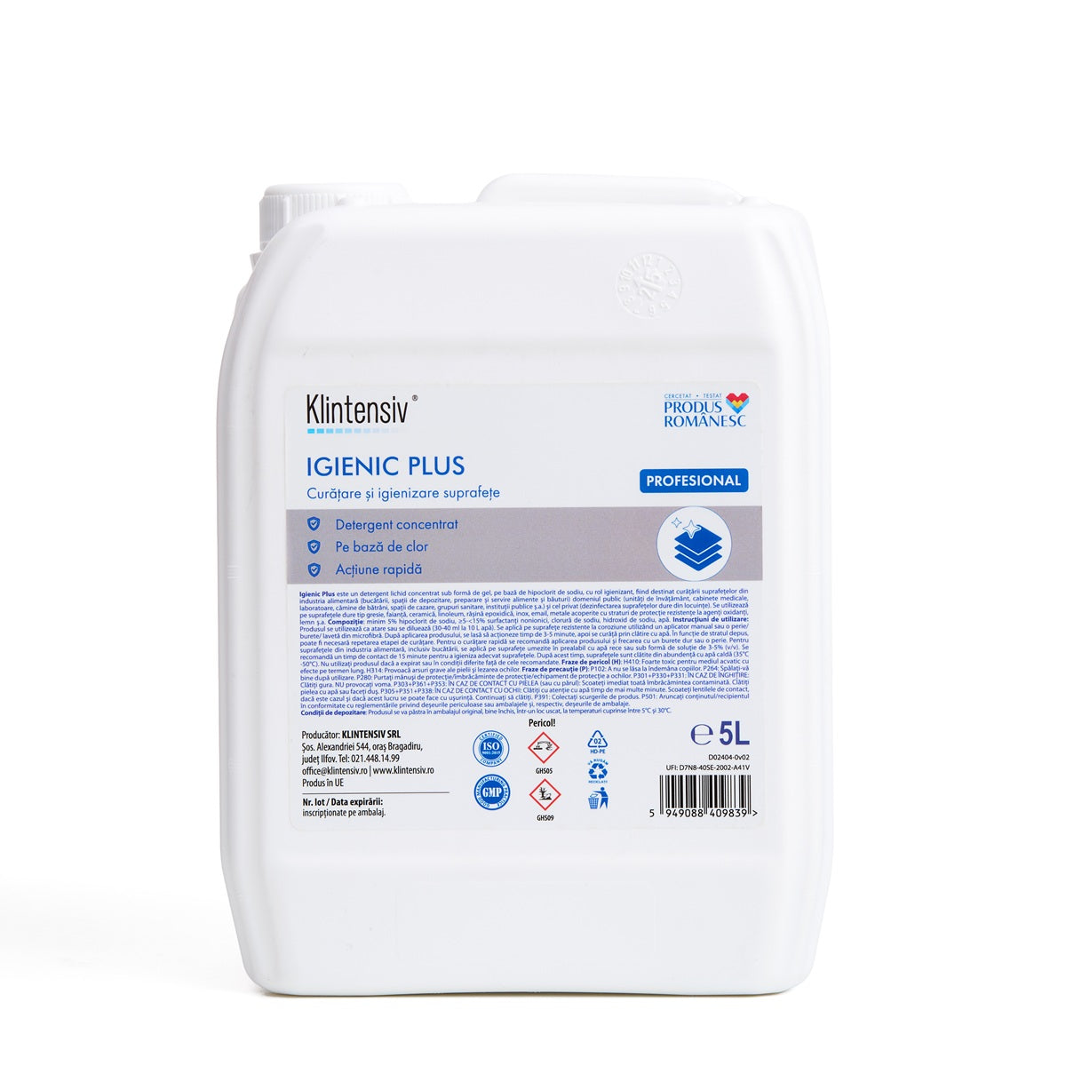 Klintensiv Igienic plus – Sodium Hypochlorite-based Sanitizing Detergent