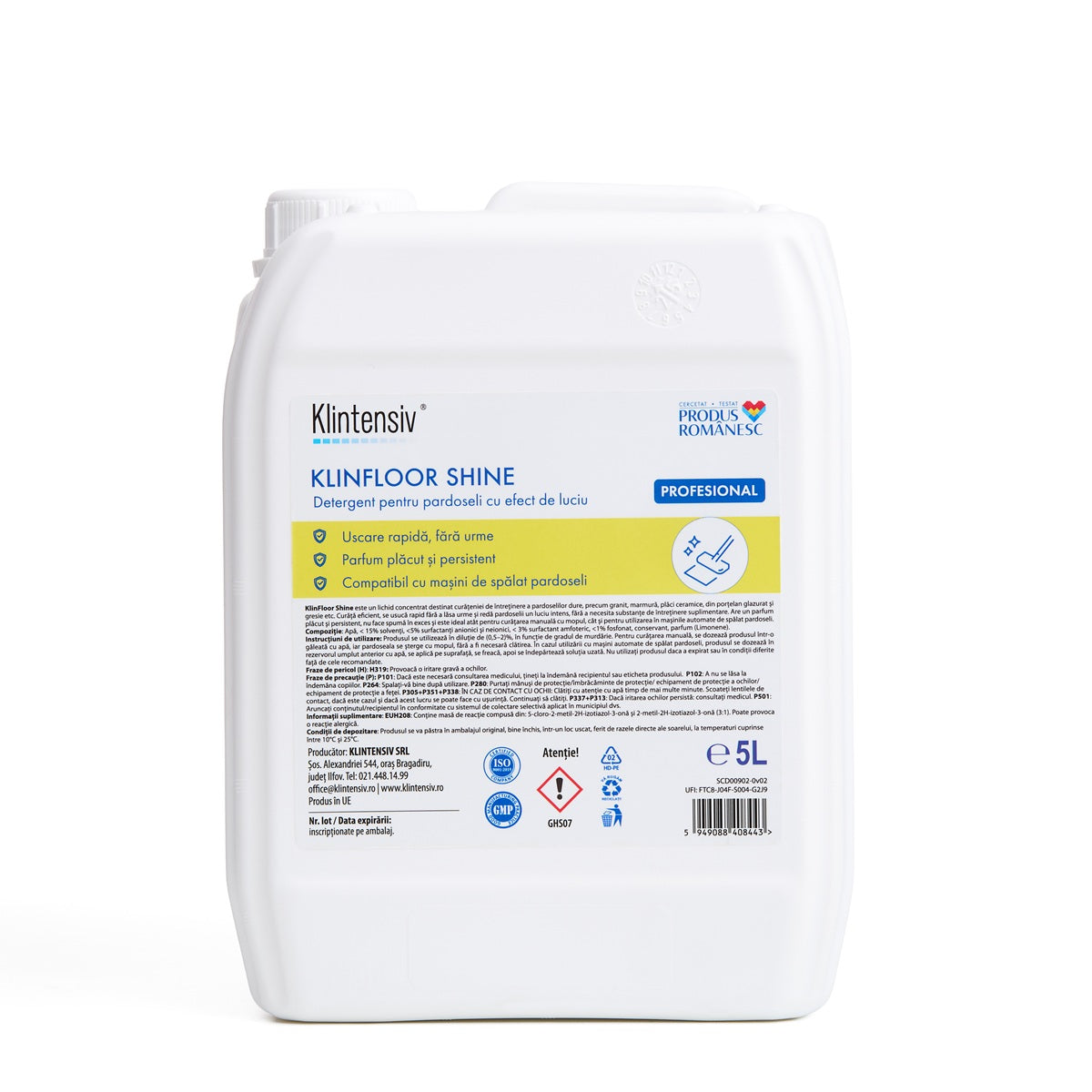 Klintensiv KlinFloor Shine – Detergent profesional pentru pardoseli cu efect de luciu
