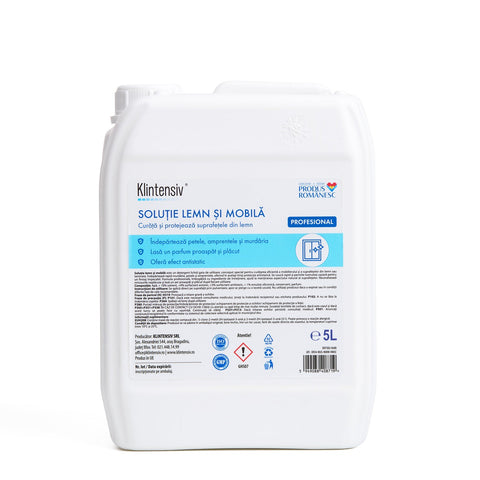 Klintensiv® Wood and Furniture Solution – Ready-to-use detergent for chipboard furniture, varnished wood and laminated surfaces