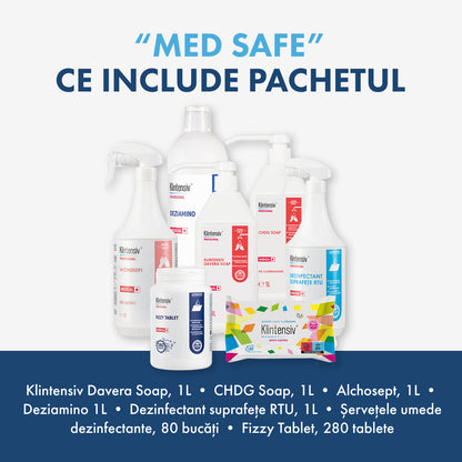 PACHETUL MED SAFE – curățare și dezinfectare pentru cabinetele medicale