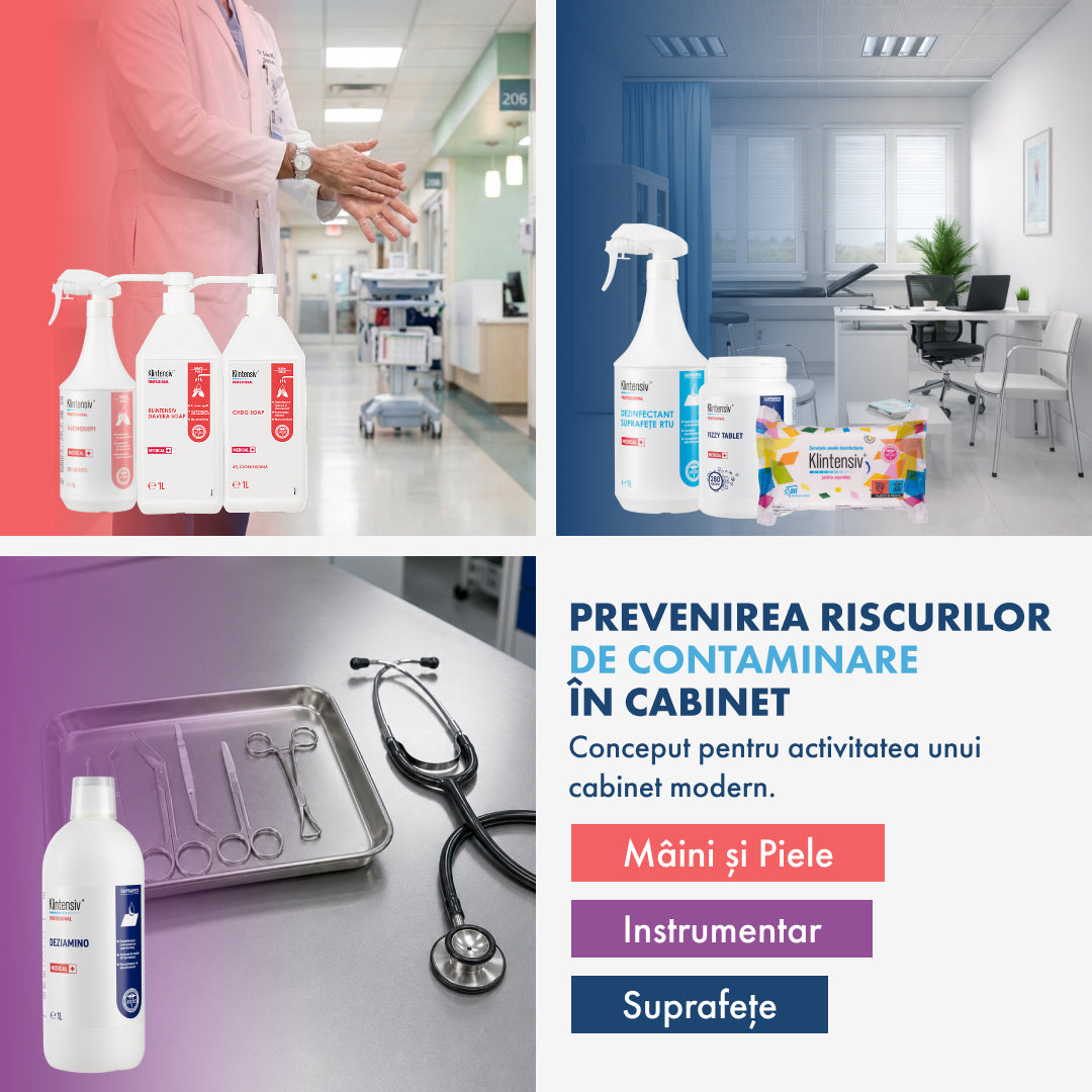 PACHETUL MED SAFE – curățare și dezinfectare pentru cabinetele medicale