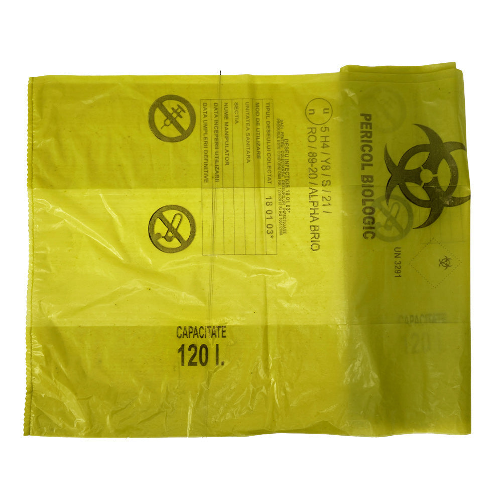 Yellow Biohazard Bags for Infectious Waste