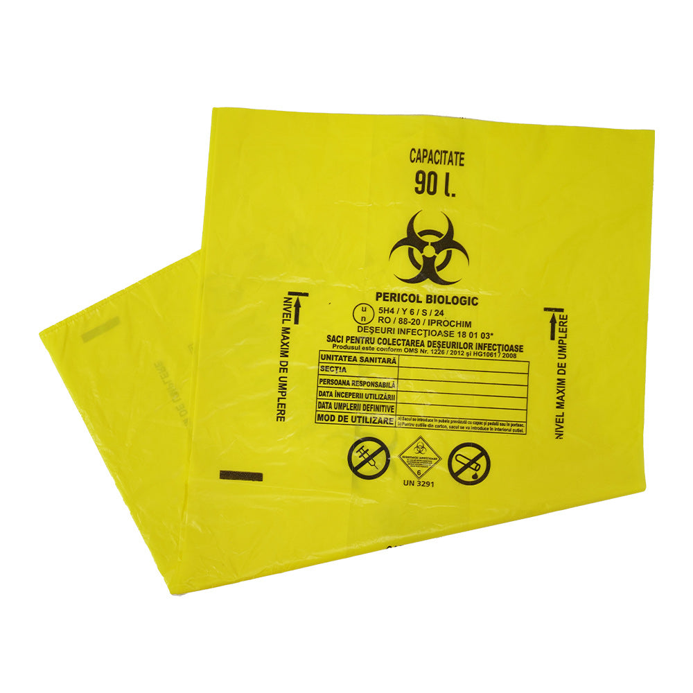 Yellow Biohazard Bags for Infectious Waste