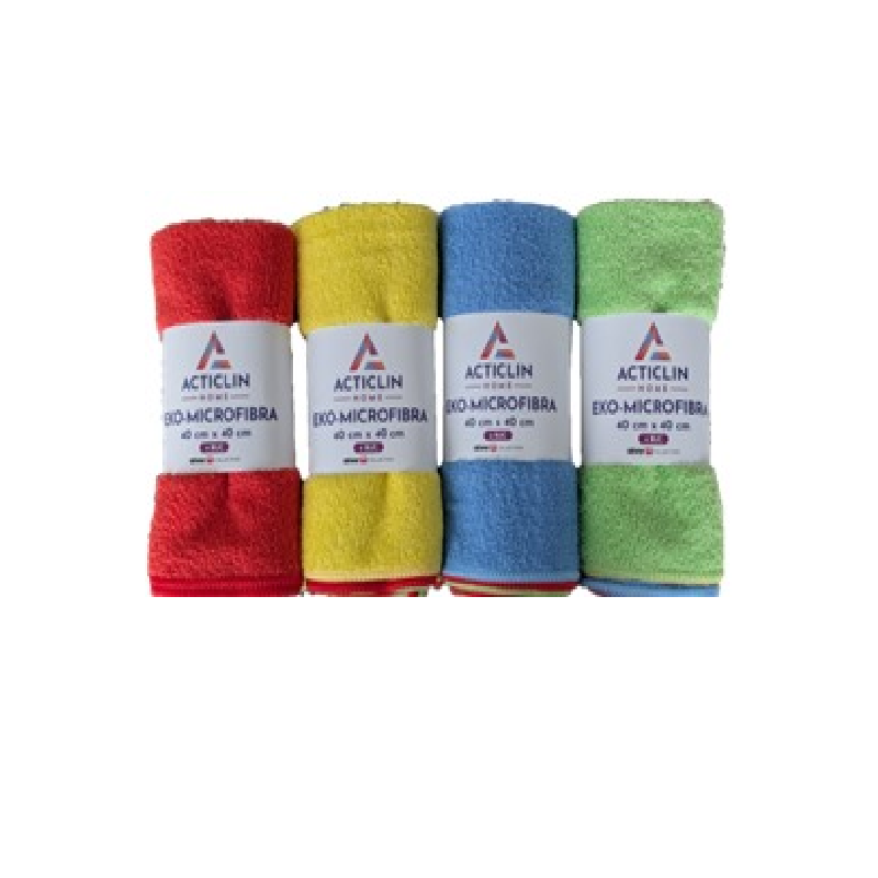 Microfiber cloth 160 gr/m2 40x40, 1 pc per color, 4 pcs per pack