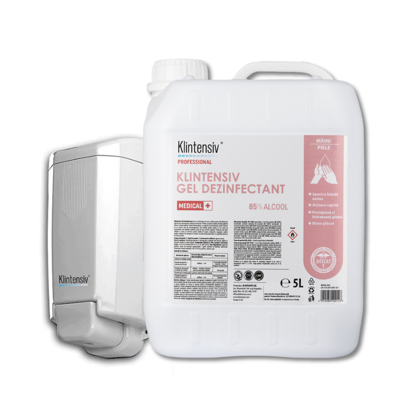 Promotional Pack Klintensiv 5l Hand Sanitizer Gel + Dispenser